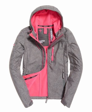 Superdry Hooded SD-Windtrekker Női Kabát Szürke/Rózsaszín | LBSRF5279